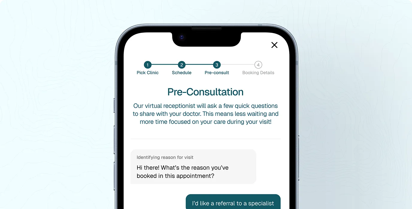 Patient booking a bulk billed telehealth appointment on mobile